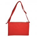 9042- RED PU LEATHER CROSS BODY/ SHOULDER BAG