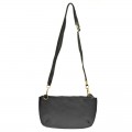 9043 - BLACK  PU LEATHER WRISTLETS / CROSS BODY BAG 