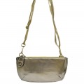 9043 - SILVER PU LEATHER WRISTLETS / CROSS BODY BAG 