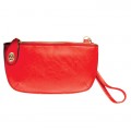 9043 - RED PU LEATHER WRISTLETS / CROSS BODY BAG 