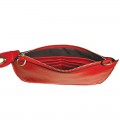9043 - RED PU LEATHER WRISTLETS / CROSS BODY BAG 