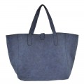 9055 -NAVY 2 PC PU LEATHER SHOULDER BAG