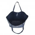 9055 -NAVY 2 PC PU LEATHER SHOULDER BAG