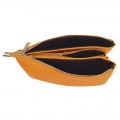 9065- YELLOW PU LEATHER TRI POCKET CLUTCH / CROSS BODY BAG