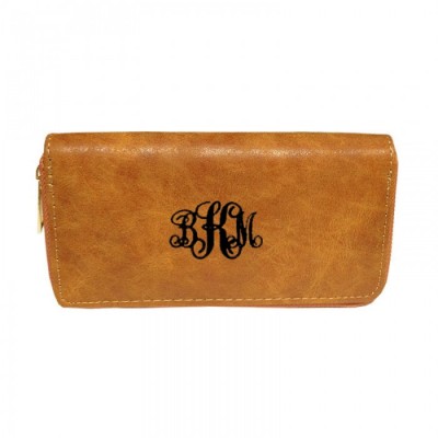 9071 - CAMEL PU LEATHER FASHION WALLET