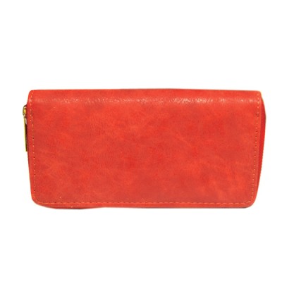 9071 - RED PU LEATHER FASHION WALLET