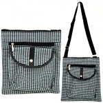 180385-HOUNDSTOOTH MESSENGER BAG W/HANDLE