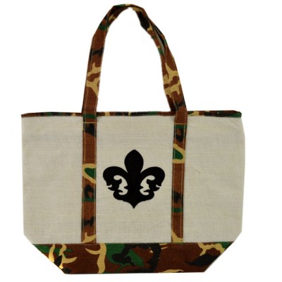 13CRCAM-FDL-CREAM CAMOUFLAGE JUTE BAG / W FDL BLACK