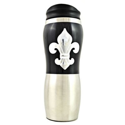 901228-BLACK COFFEE MUG STAINLESS STEEL W/FDL