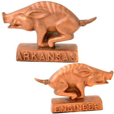 22379B-BRASS COLOR RAZORBACK PAPER WEIGHT