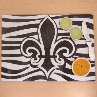 180438-FDL CUTTING BOARD W/BLACK & WHITE