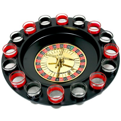 180436-BLACK DRINKING ROULETTE SET