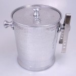 3494-HAMMERED ICE BUCKET W/TONG	