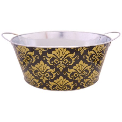 3000BG-Gold Dmask Bucket / W Black Base