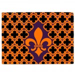 181133 - FDL CUTTING BOARD W/ BLACK / GOLD & PURPLE DESIGN