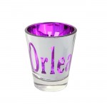 181172 - NEW ORLEANS PURPLE/SIL SHOT GLASS