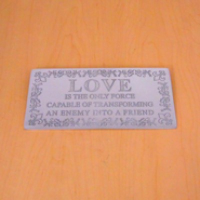 23788  - WALL PLAQUE - LOVE IS THE ONLY FORCE