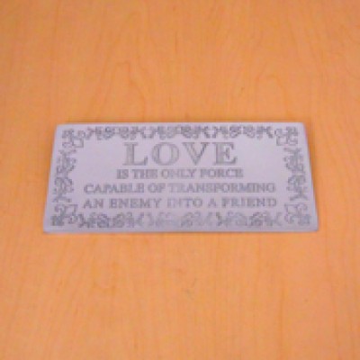 23788  - WALL PLAQUE - LOVE IS THE ONLY FORCE