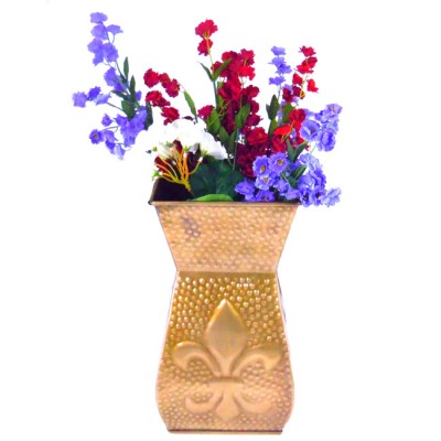 1184B - FLOWER VASE FLEUR DE LIS BRASS	