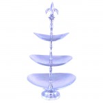 3388 - HAMMERED OVAL 3 TIER FRUIT STAND