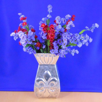 80024 - SQUARE FLOWER VASE / W FDL DESIGN