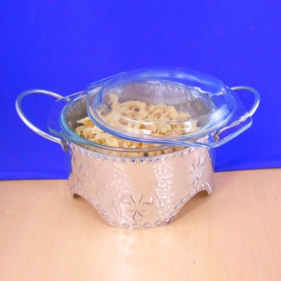 80029 - ROUND BOWL FDL W/ GLASS 7.5"