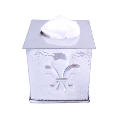 80020 - FLEUR DE LIS SQUARE TISSUE BOX