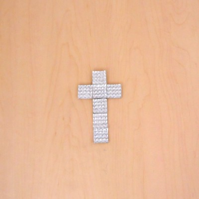 XJ4002CL - CLEAR MULTI STONE WALL CROSS