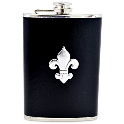 KTFLASKBW-FDL 8 OZ. SS FLASK W/BLACK WRAP-FDL