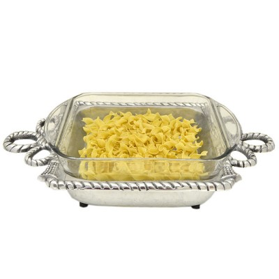 52283-ROPE DESIGN PYREX HOLDER W/ GLASS