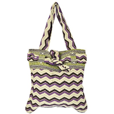 181195 - PURPLE CHEVRON SHOULDER BAG