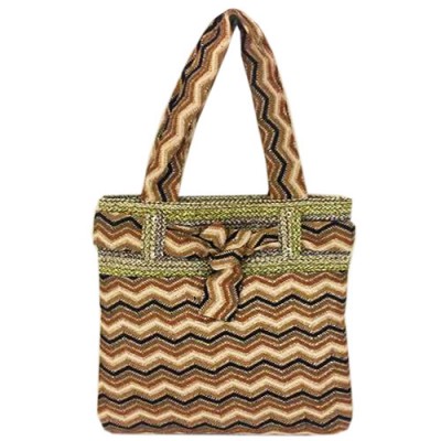 181198 - BROWN CHEVRON SHOULDER BAG