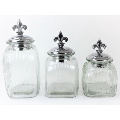 60004 CLEAR 3PC. CANISTER SET WITH LIDS