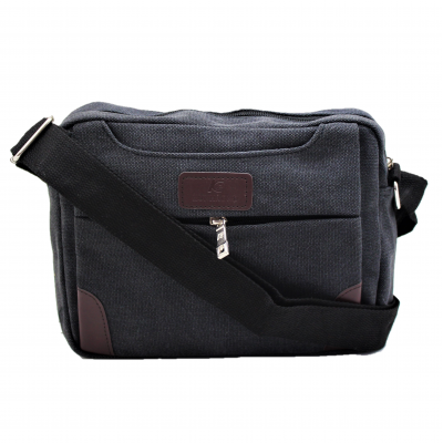 7785 - BLACK MESSENGER BAG