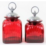 40003 RED 2PC. CANISTER SET WITH LIDS