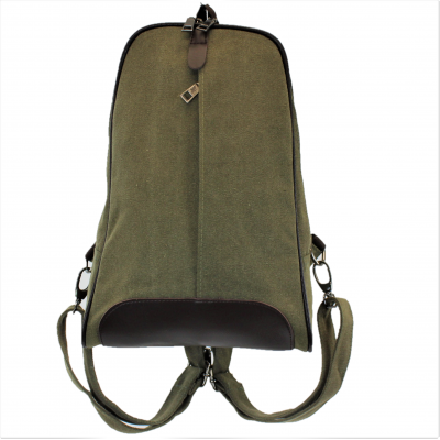 8112-GREEN MEDIUM  CANVAS BACKPACK