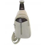 8275 -WHITE  SMALL  CANVAS BACKPACK