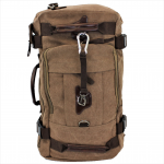 A49 - BROWN CANVAS BACKPACK OR DUFFEL BAG