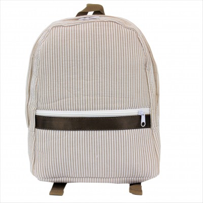 6008 - BEIGE SEER SUCKER BACKPACK