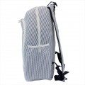 6053 - NAVY BLUE SEER SUCKER LARGE BACKPACK