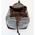 9149 - NAVY STRIPE SMALL BACKPACK