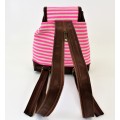 9149 - PINK STRIPE SMALL BACKPACK