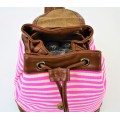 9149 - PINK STRIPE SMALL BACKPACK