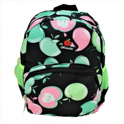 9187 - BLACK APPLES KIDS SMALL BACKPACK