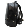 3603-BLACK PU LEATHER MEDIUM BACKPACK