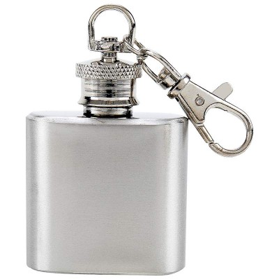 STAINLESS STEEL KEY CHAIN FLASK - 1 Oz.
