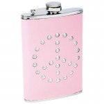 KTFLKPCP-STAINLESS STEEL FLASK /W PINK PEACE WRAP - 8 Oz.