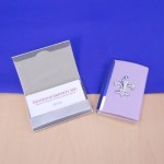 ZG6003CRY-CLEAR CRYSTAL FDL / LAVENDER BUSINESS CARD HOLDER
