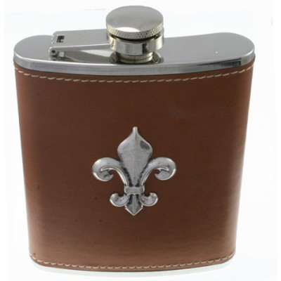 SUN2001 - FLASK BROWN W/FDL 7OZ.