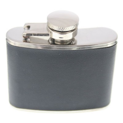 SUN2024 - FLASK BLACK LEATHER 2oz.